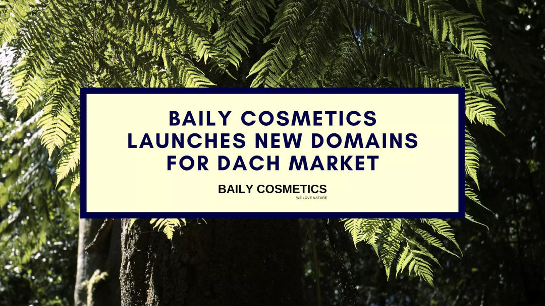 Baily Cosmetics storefront with flags of Switzerland, Germany, Austria.