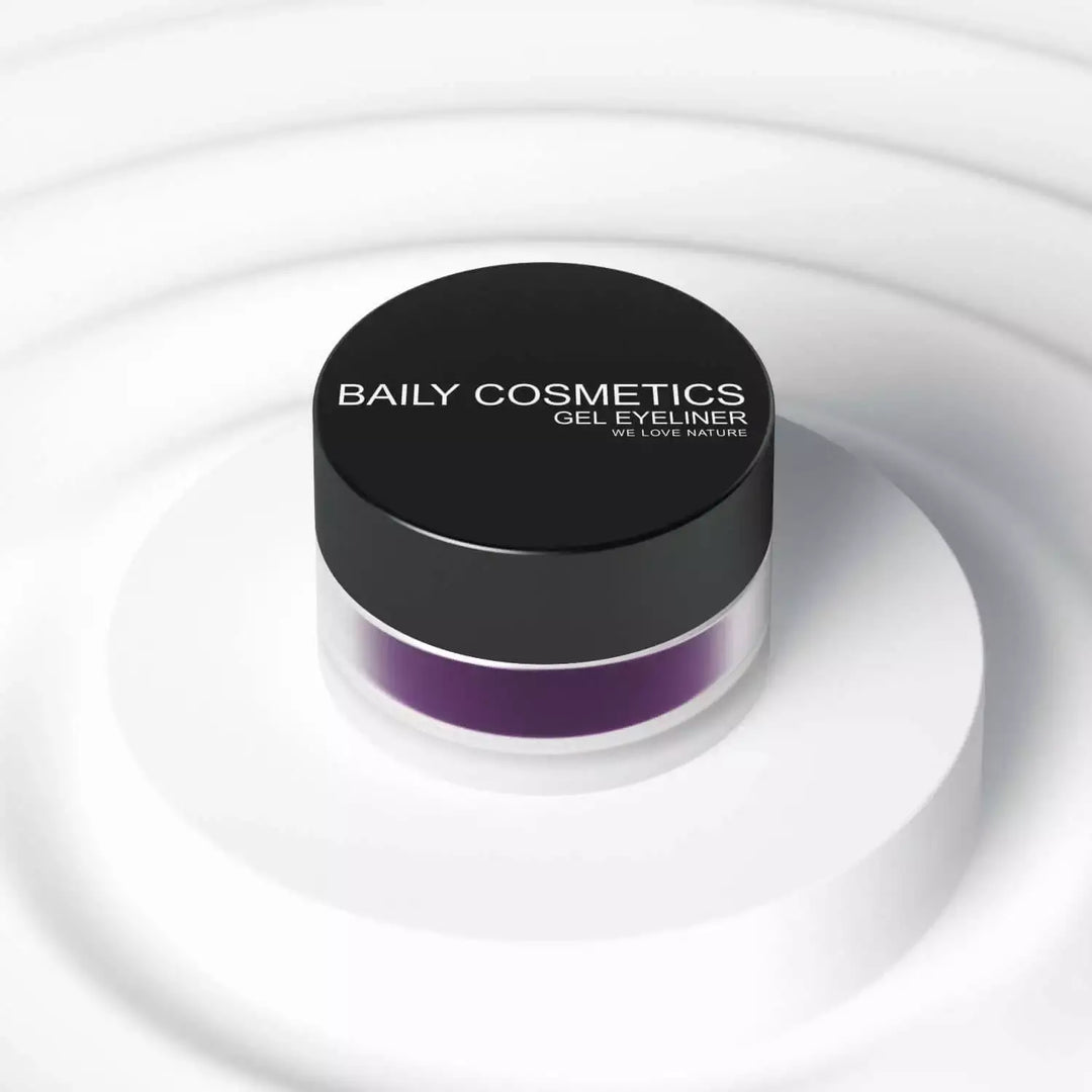 Enhance Your Eye Makeup with Baily Cosmetics' Velvet Eggplant Waterproof Gel Eyeliner.