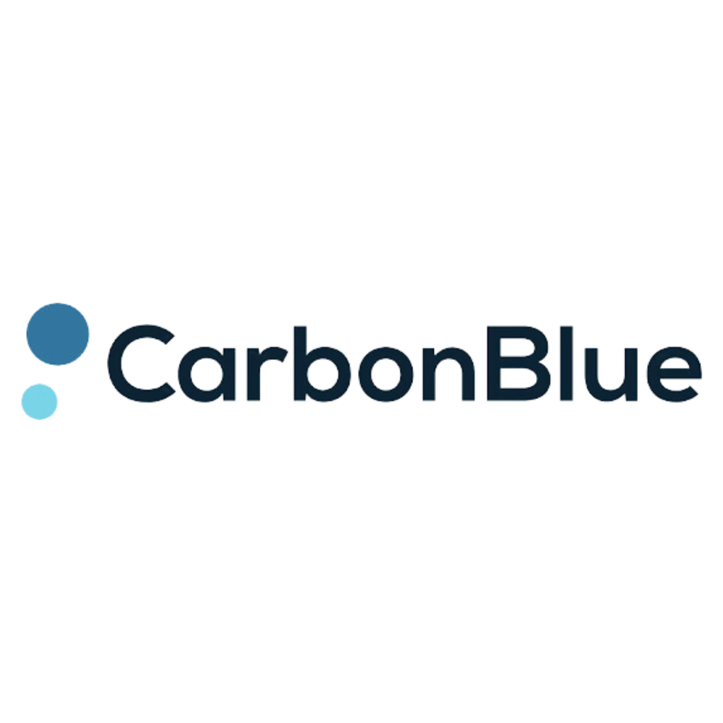 CarbonBlue logo highlighting the sustainability collaboration with Baily Cosmetics